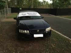 Grog running sign on seized vehicle. Please credit NTPFES if used.