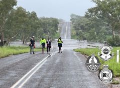 Six people were airlifted from rising flood waters west of Alice Springs 