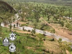 Six people were airlifted from rising flood waters west of Alice Springs