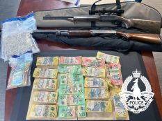 Cannabis, cash and firearms seized